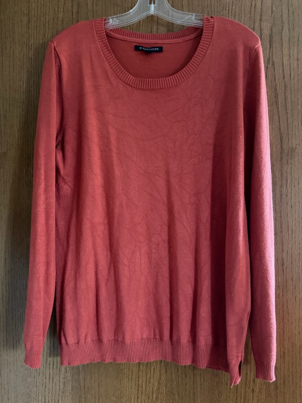 Dusty Coral Scoop Neck Sweater